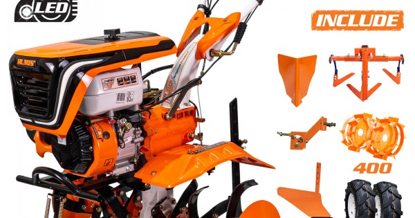 Motosapatoare RURIS 732ACC + roti cauciuc 5.00-8+rarita+plug+